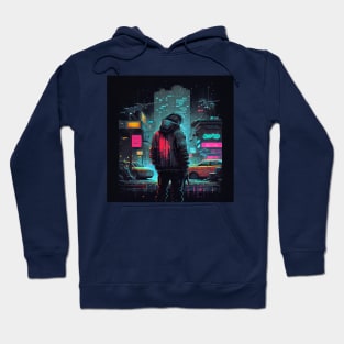 Cyberpunk Man PixelArt Hoodie